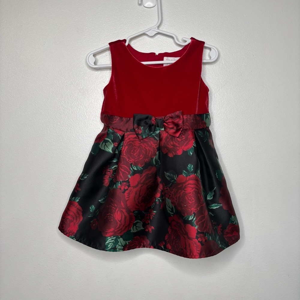 The Children’s Place Red Velvet Rose Dress Girls 2T